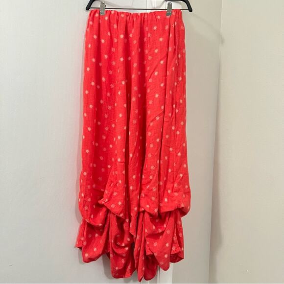 Free People Red Wide Leg Jumpsuit - Picture 9 of 14